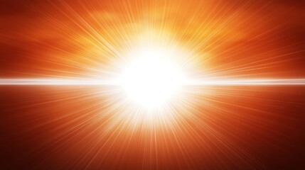 Bright light bursts forth in a golden orange haze, creating a powerful focal point