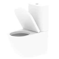3d render toilet with transparent background