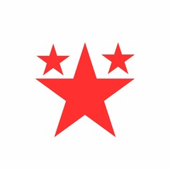 red star on white background