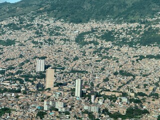 aerial view of the city of medellin colombia