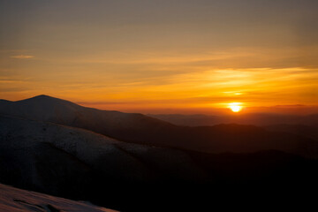 Fototapeta premium sunset at mountain