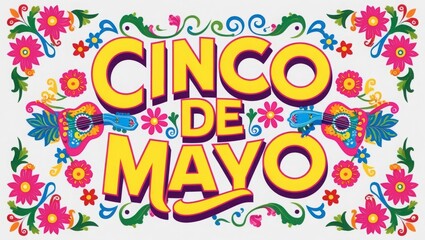 beautiful graphic with the inscription cinco de mayo for the mexican holiday