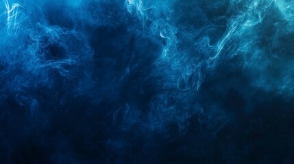 Dramatic Blue Smoke Effect Swirling Against Dark Background for Digital Art