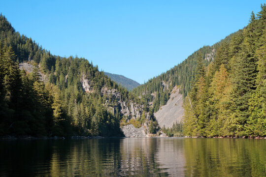 Lindeman Lake located in the Chilliwack Lake Provincial Park during a summer season in Chilliwack, British Columbia, Canada