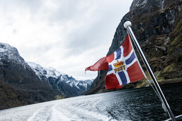 Fiordi norvegesi, panoramica, inverno, novembre, Norvegia, Europa