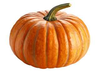 Isolated Orange Pumpkin on White Background – Transparent Harvest Gourd PNG