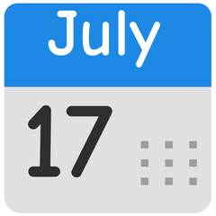 July 17th Calendar
