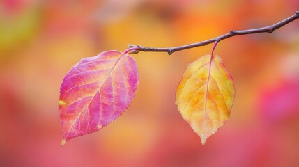 Obraz premium Autumn Leaves Vibrant Colors of Fall Foliage.