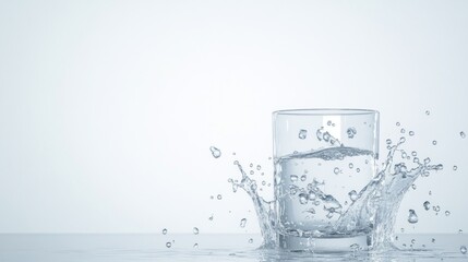 Refreshing Glass of Water Splash