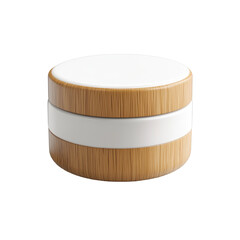 Natural cream skincare jar on Transparent background with wooden texture design for beauty products, Natural Cream Skincare Jar, PNG background