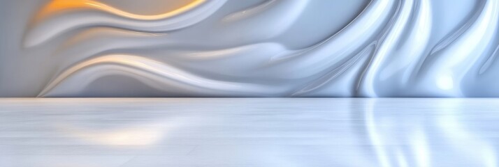 Obraz premium Abstract Smooth Drapery on a Polished Surface