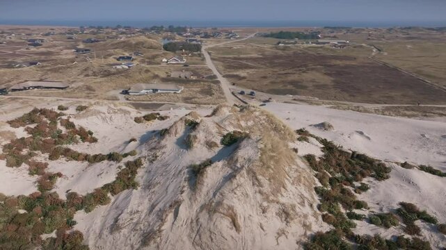 Denmark Beach with Sand Dune Aerial View