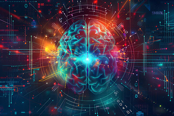 Obraz premium Conceptual Representation of Working Memory Formation in Human Brain