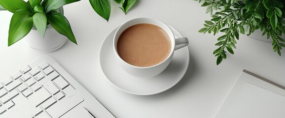 Calming Tea Break at Workspace