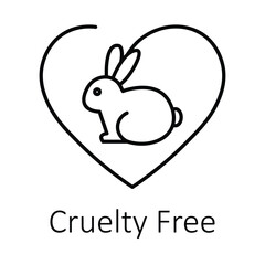Vector icon for Cruelty Free. A design symbolizing animal-friendly, ethical, and compassionate product testing standards.