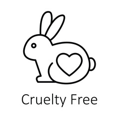 Vector icon for Cruelty Free. A design symbolizing animal-friendly, ethical, and compassionate product testing standards.