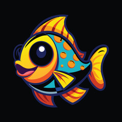 Colorful Cartoon Fish Collection – Fun and Playful Marine Life Illustrations