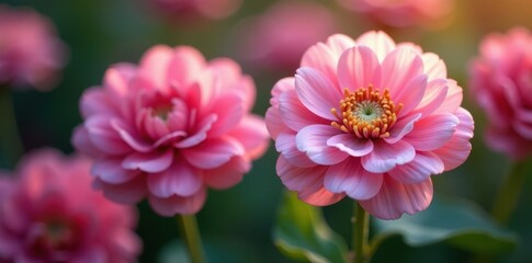 Fototapeta premium Cluster of pink and white ranunculus, vibrant hues , elegant, shade