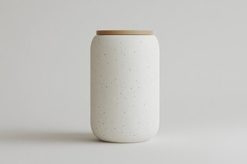 Cylindrical ceramic canister with lid