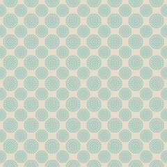 Floral geometric patterns, seamless paper and mosaic fabric