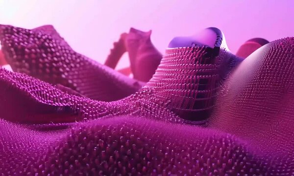 Purple Knit Fabric Texture, CloseUp Shot, Soft Focus, Detailed Weave, Abstract Design, Artistic Phot
