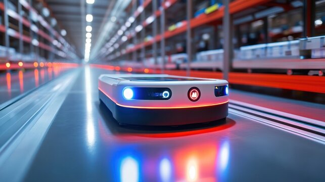 Automated guided vehicle warehouse transport, inventory management