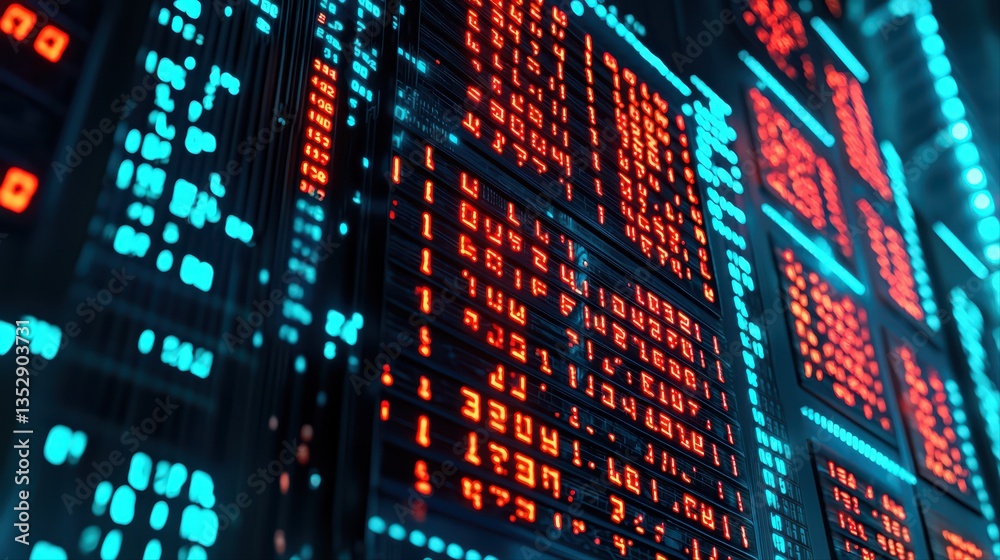 Poster digital data interface with bright colorful display