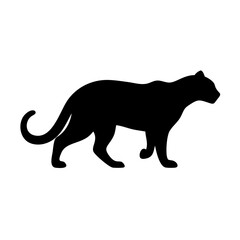 Fototapeta premium black panther silhouette vector for wildlife designs, jungle themes, and creative art projects 