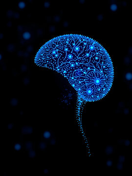 Blue   graduant  dots  sinapse neurologie Background ''