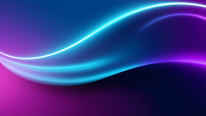 Bright blue neon lines create a futuristic glow against a dark background in a modern design setting, generative ai