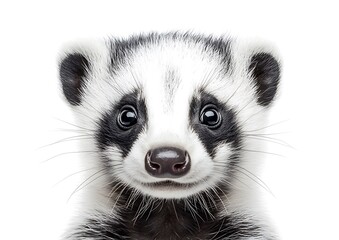 Fototapeta premium Cute Baby Badger Closeup.