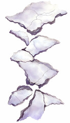Broken stone stack, vertical, artistic