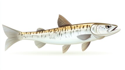 Obraz premium Detailed Illustration of a Fish with Striped Pattern Perfect for Nature and Wildlife Themes I