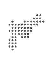 Vector dotted map of Slovenia isolated on white background, easy to edit.