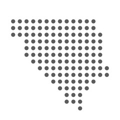 Vector dotted map of Bosnia isolated on white background, easy to edit.