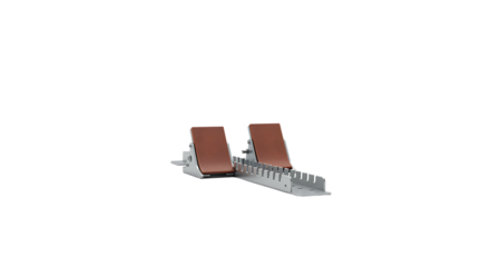 Track and Field Starting Blocks Ready for a Race on Transparent Background