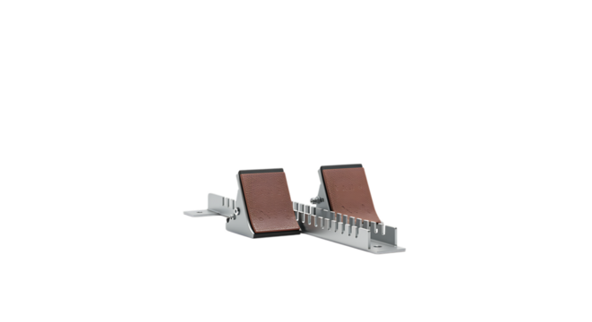 Isolated Starting Blocks Ready for a Sprint on Transparent Background