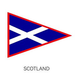 Flag or pennant of Scotland on white background. Vector illustration 