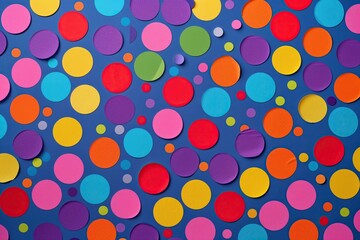 Colorful Confetti Dots Forming a Festive Background Pattern for Celebrations
