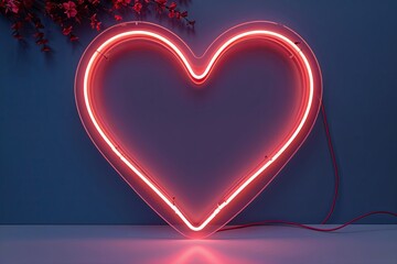 Luminous Neon Heart Light for Romantic Celebrations and Special Occasions