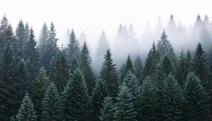 Obraz premium foggy forest