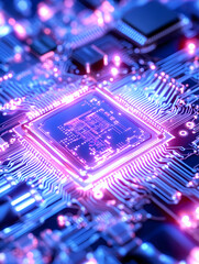 Fototapeta premium Circuit Board CPU Close-up (3)