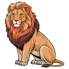Fototapeta premium African lion icon vector