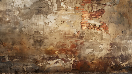 Old wall background with stained aged bricks, vintage brick pattern, rustic brick wall texture, weathered brick background, grunge wall texture