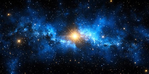 Naklejka premium Cosmic Nebula Night Sky.