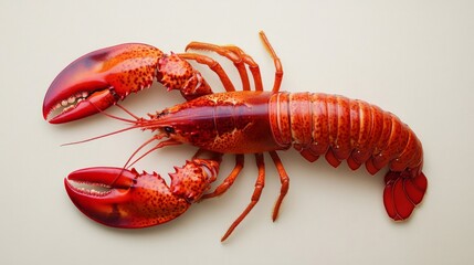 Red Lobster on White Background