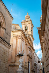 
The Metropolitan Cathedral of Saint Paul, commonly known as St Paul's Cathedral or the Mdina Cathedral, is a Catholic cathedral in Mdina, Malta, dedicated to St. Paul the Apostle.
