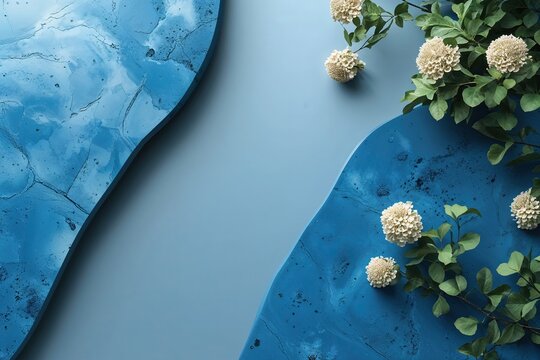 Serene Sky Blue Surface Abstract Layout and Pattern Element