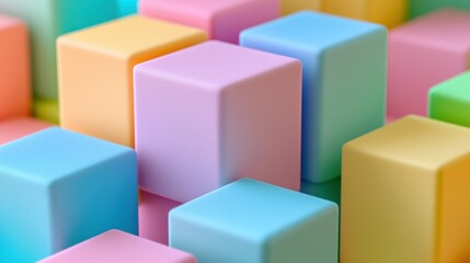 Obraz premium Pastel cubes