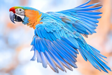 Obraz premium Colorful Parrot in Flight (1)